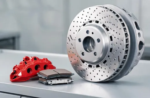 Passenger vehicle repair network preparing brake service parts