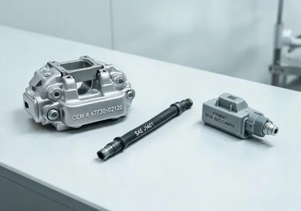Distributor counter checking brake pad and rotor cross-reference notes